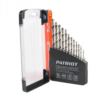 1 599 р. Набор сверл по металлу 1.5-6.5мм HSS (13шт.) PATRIOT PATRIOT 815010104  с доставкой в г. Кемерово. Увеличить фотографию 3