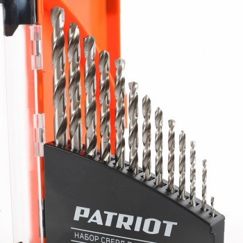 1 599 р. Набор сверл по металлу 1.5-6.5мм HSS (13шт.) PATRIOT PATRIOT 815010104  с доставкой в г. Кемерово. Увеличить фотографию 4
