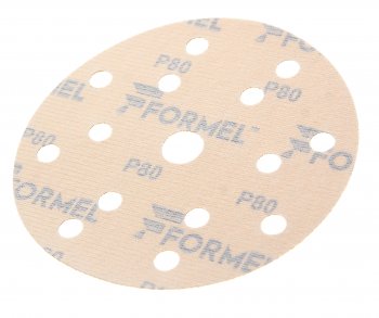 35 р. Круг абразивный на липучке Р80 d=150 15 отверстий FORMEL FORMEL 81957320080  с доставкой в г. Кемерово. Увеличить фотографию 2