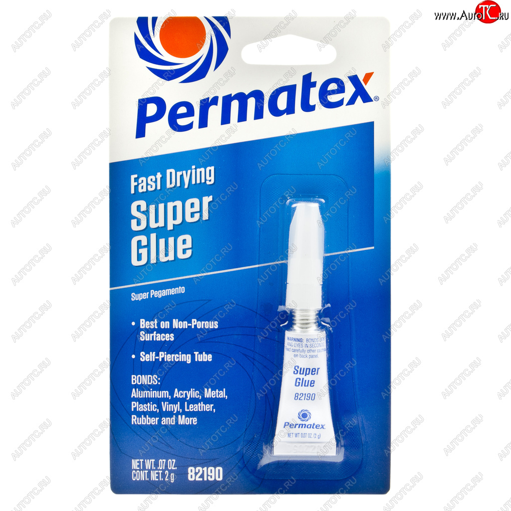 299 р. Клей-супер универсальный 2г Super Glue Super Pega PERMATEX PERMATEX 82190 PERMATEX 82190  с доставкой в г. Кемерово