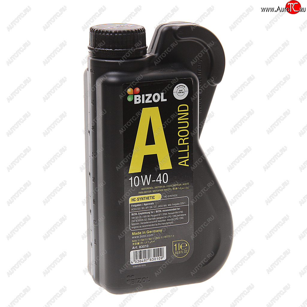 999 р. Масло моторное ALLROUND 10W40 псинт.1л BIZOL BIZOL 83010  с доставкой в г. Кемерово
