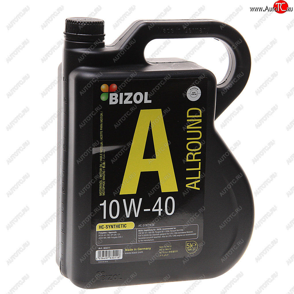 3 899 р. Масло моторное ALLROUND 10W40 псинт.5л BIZOL BIZOL 83011  с доставкой в г. Кемерово