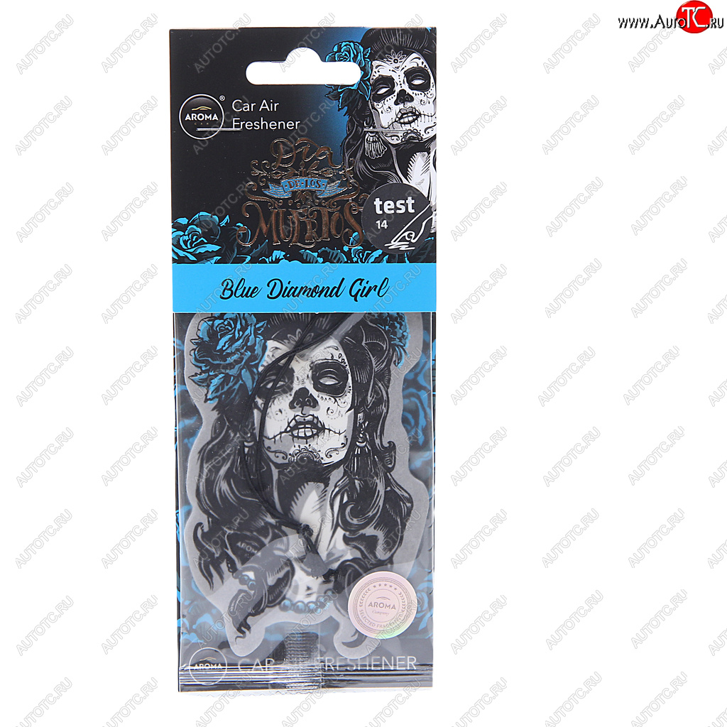 157 р. Ароматизатор подвесной пластина (blue diamond girl) Dia De Los Muertos AROMA CAR AROMA CAR 83116  с доставкой в г. Кемерово