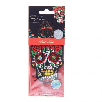 157 р. Ароматизатор подвесной пластина (silver tatoo) Dia De Los Muertos AROMA CAR AROMA CAR 83118  с доставкой в г. Кемерово. Увеличить фотографию 1