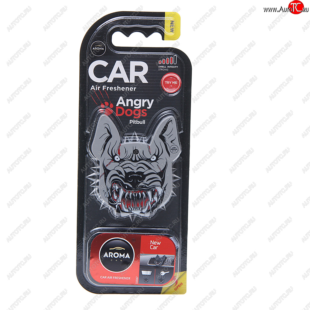 294 р. Ароматизатор на дефлектор полимерный (new car) Angry Dogs AROMA CAR AROMA CAR 83184  с доставкой в г. Кемерово