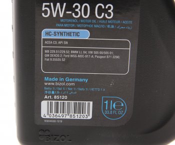 1 249 р. Масло моторное TECHNOLOGY 5W30 C3 синт.1л BIZOL BIZOL 85120  с доставкой в г. Кемерово. Увеличить фотографию 2