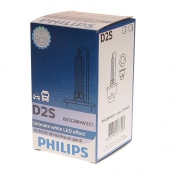 5 899 р. Лампа ксеноновая D2S 35W +120% P32d-2 5000K Xenon White Vision Gen2 PHILIPS PHILIPS 85122whv2c1  с доставкой в г. Кемерово. Увеличить фотографию 2