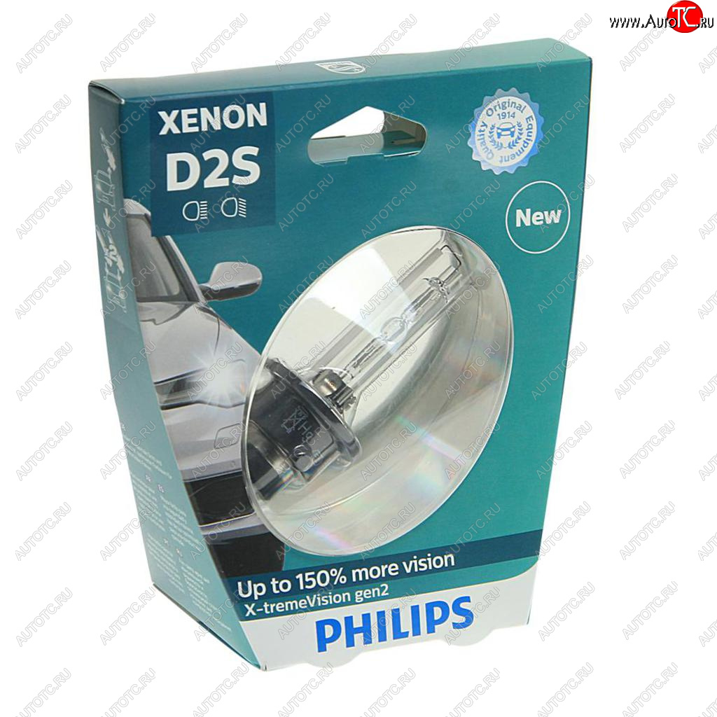 7 299 р. Лампа ксеноновая D2S 35W +150% P32d-2 4800K блистер (1шт.) Xenon X-Treme Vision Gen2 PHILIPS PHILIPS 85122xv2s1  с доставкой в г. Кемерово