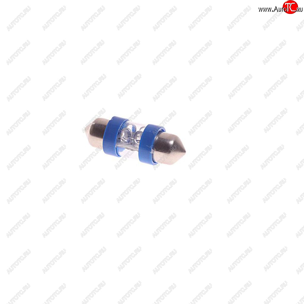 26 р. Лампа светодиодная 12V C10W SV8.5-8 31мм двухцокольная 4 светодиода Blue MEGAPOWER MEGAPOWER-AUTOMOTIVE 85151b  с доставкой в г. Кемерово