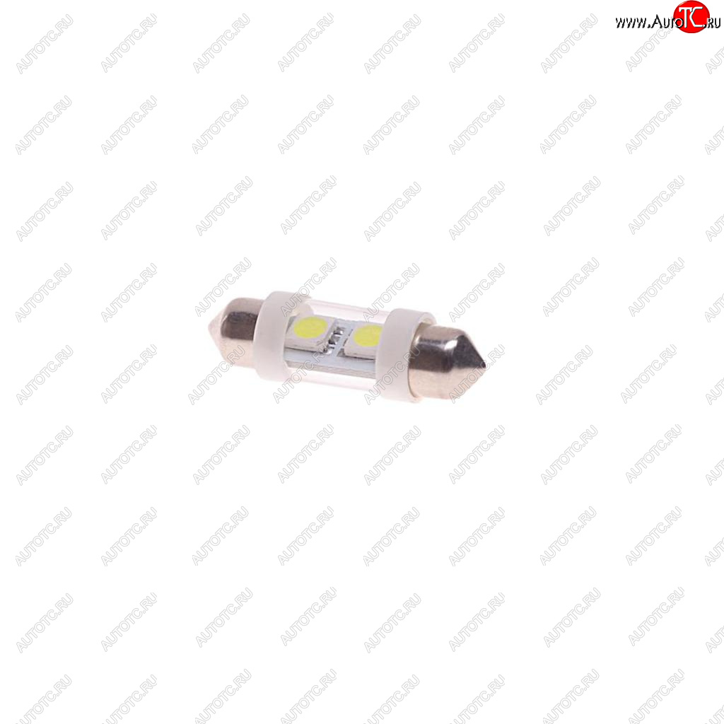 26 р. Лампа светодиодная 12V C10W SV8.5-8 36мм 6000K двухцокольная 2 светодиода MEGAPOWER MEGAPOWER-AUTOMOTIVE 85172w  с доставкой в г. Кемерово