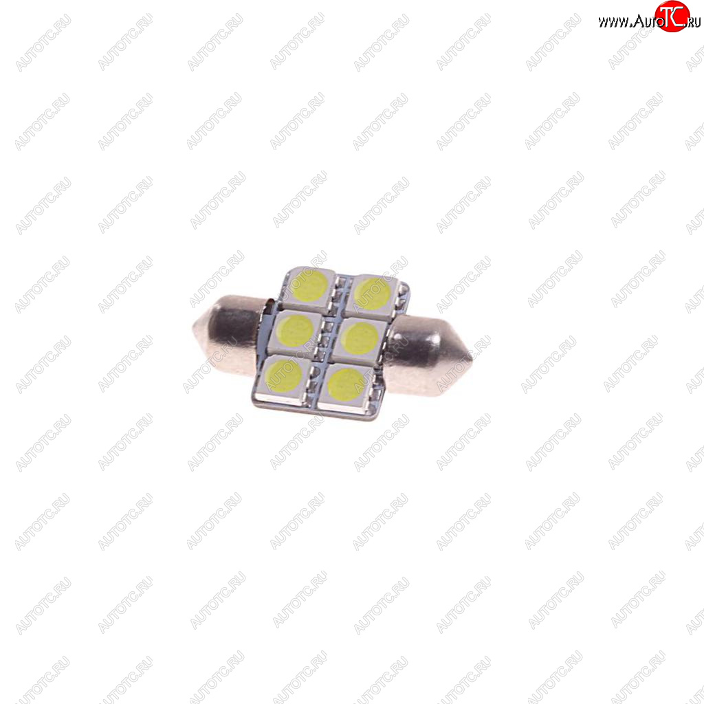 71 р. Лампа светодиодная 12V C10W SV8.5-8 31мм 6000K двухцокольная 6 светодиодов MEGAPOWER MEGAPOWER-AUTOMOTIVE 85174w  с доставкой в г. Кемерово