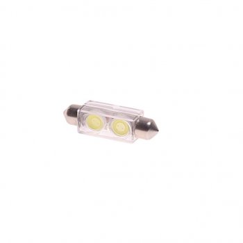 77 р. Лампа светодиодная 12V C10W SV8.5-8 41мм 6000K двухцокольная 2 светодиода MEGAPOWER MEGAPOWER-AUTOMOTIVE 85185w  с доставкой в г. Кемерово. Увеличить фотографию 1