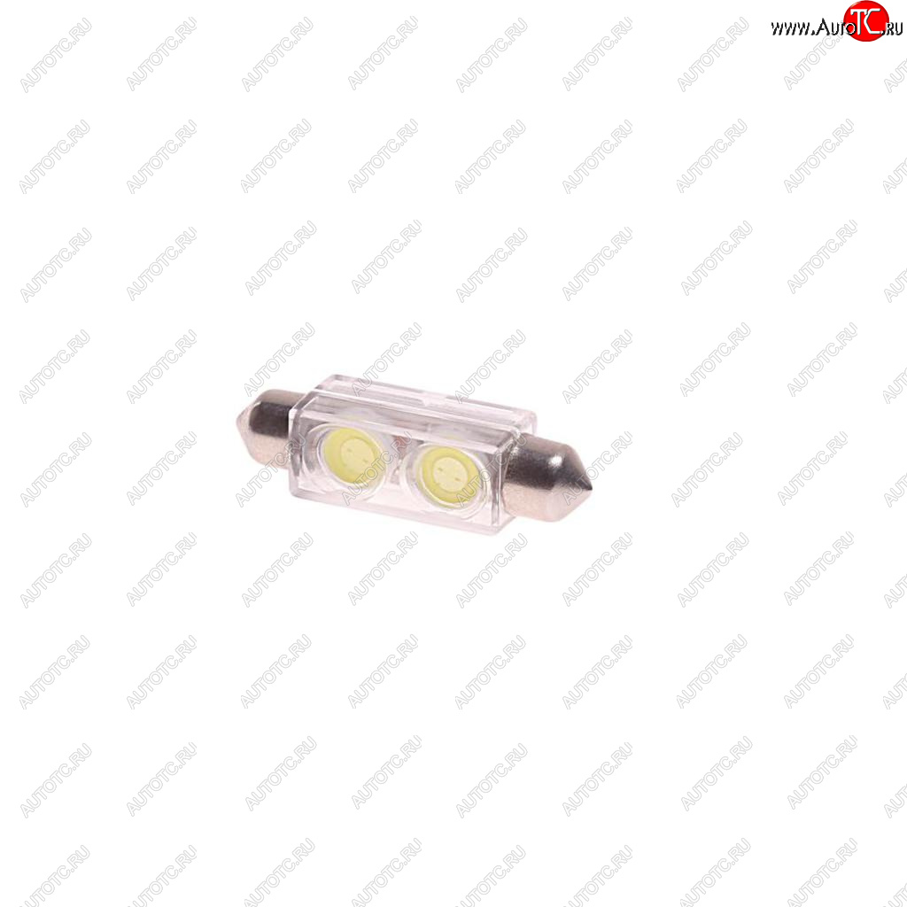 77 р. Лампа светодиодная 12V C10W SV8.5-8 41мм 6000K двухцокольная 2 светодиода MEGAPOWER MEGAPOWER-AUTOMOTIVE 85185w  с доставкой в г. Кемерово