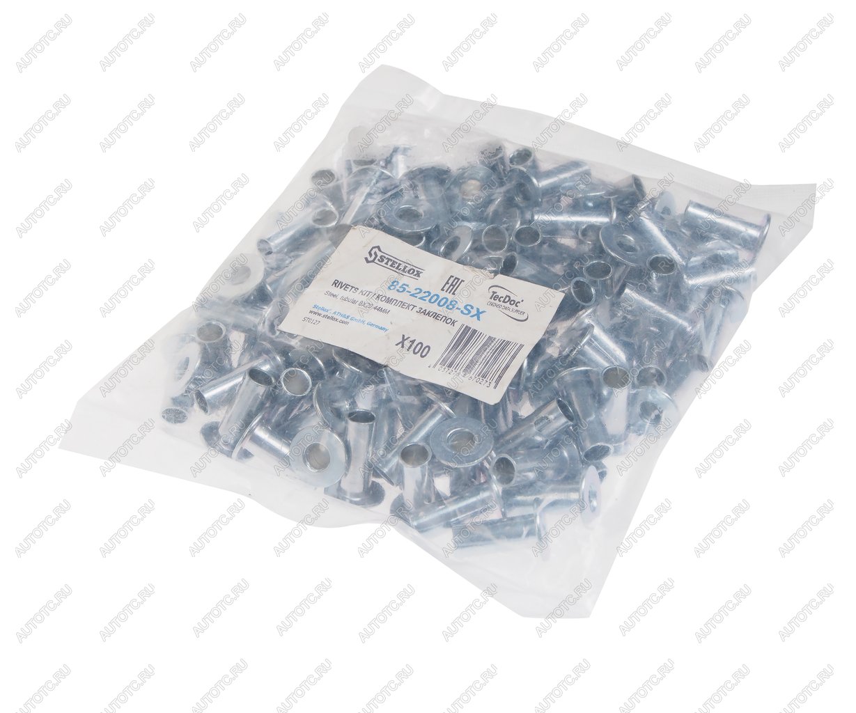 939 р. Заклепка тормозных накладок (8х20мм) трубчатая (100шт.) STELLOX STELLOX 85-22008-sx  с доставкой в г. Кемерово