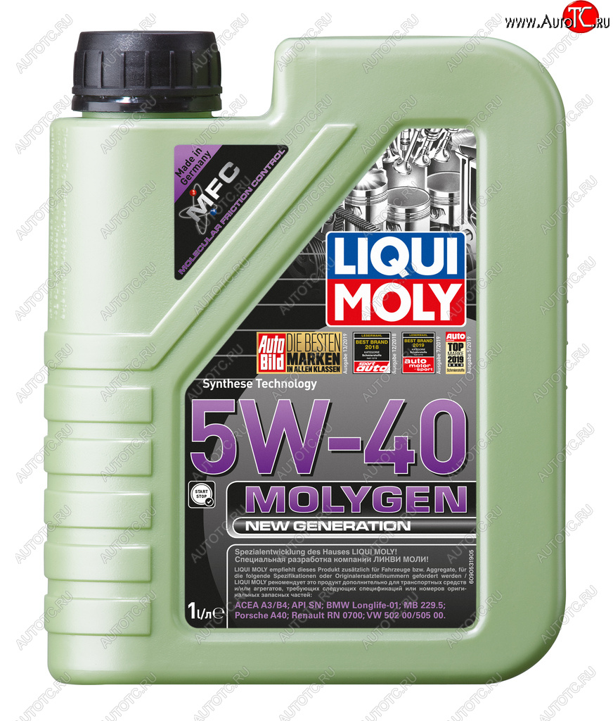 1 789 р. Масло моторное MOLYGEN 5W40 синт.1л LIQUI MOLY LIQUI MOLY 8576  с доставкой в г. Кемерово