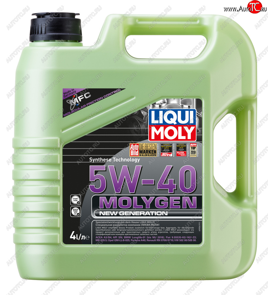 6 399 р. Масло моторное MOLYGEN 5W40 синт.4л LIQUI MOLY LIQUI MOLY 8578  с доставкой в г. Кемерово
