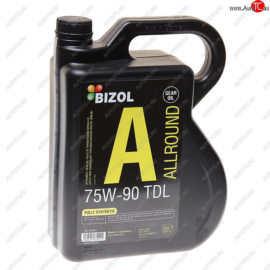 4 999 р. Масло трансмиссионное GL-45 75W90 синт.5л BIZOL BIZOL 87221  с доставкой в г. Кемерово