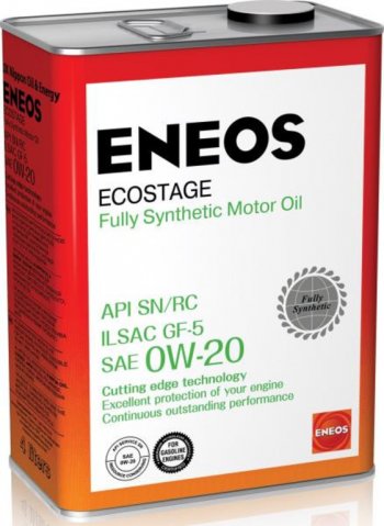 3 899 р. Масло моторное ECOSTAGE SN 0W20 синт.4л ENEOS ENEOS 8801252022022  с доставкой в г. Кемерово. Увеличить фотографию 1