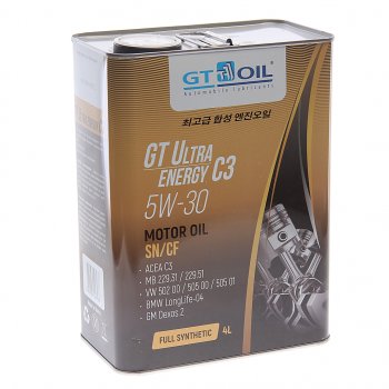 4 999 р. Масло моторное GT Ultra Energy C3  5W30 синт.4л GT OIL GT OIL 8809059407936  с доставкой в г. Кемерово. Увеличить фотографию 1