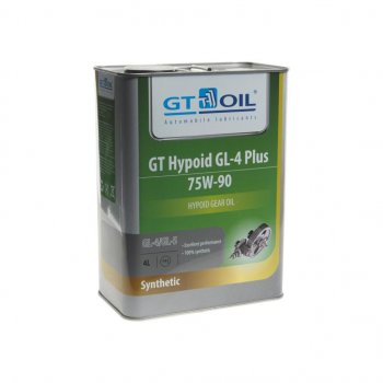 4 299 р. Масло трансмиссионное GT Hypoid GL-4 75W90 Plus синт.4л GT OIL GT OIL 8809059407998  с доставкой в г. Кемерово. Увеличить фотографию 1