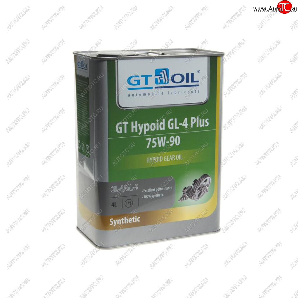 4 299 р. Масло трансмиссионное GT Hypoid GL-4 75W90 Plus синт.4л GT OIL GT OIL 8809059407998  с доставкой в г. Кемерово