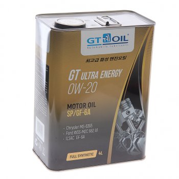 3 499 р. Масло моторное GT Ultra Energy GF-6A  0W20 синт.4л GT OIL GT OIL 8809059408902  с доставкой в г. Кемерово. Увеличить фотографию 1