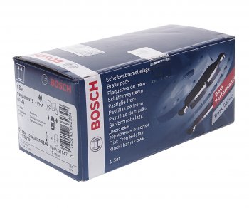 1 099 р. Колодки тормозные передние (4шт.) BOSCH Mitsubishi Galant 8  дорестайлинг седан (1996-1998)  с доставкой в г. Кемерово. Увеличить фотографию 2