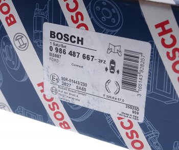 3 579 р. Колодки тормозные задние барабанные (4шт.) BOSCH Ford Transit цельнометаллический фургон 2-ой рестайлинг (1994-2000)  с доставкой в г. Кемерово. Увеличить фотографию 4