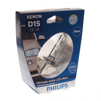 8 349 р. Лампа ксеноновая D1S 35W PK32d-2 5000К блистер (1шт.) Xenon White Vision Gen2 PHILIPS PHILIPS 85415whv2s1 PHILIPS 85415whv2s1  с доставкой в г. Кемерово. Увеличить фотографию 1