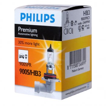 549 р. Лампа 12V HB3 60W P20d +30% Premium PHILIPS PHILIPS 9005prc1  с доставкой в г. Кемерово. Увеличить фотографию 1