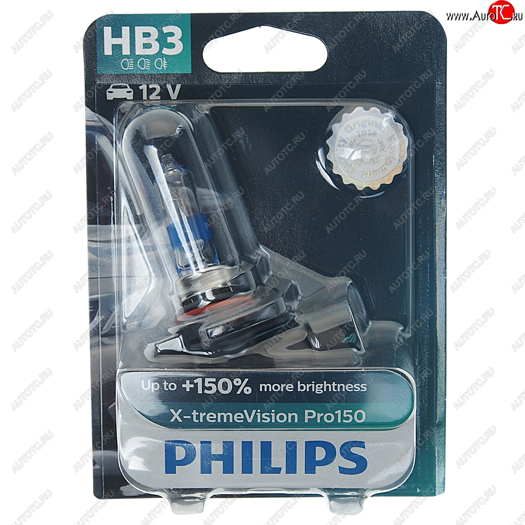 2 099 р. Лампа 12V HB3 60W P20d +150% блистер (1шт.) X-Treme Vision Pro 150 PHILIPS PHILIPS 9005xvproбл  с доставкой в г. Кемерово