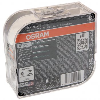 2 759 р. Лампа 12V HB4(9006) 51W P22d +100% 5000K евробокс (2шт.) Cool Blue Intense NextGen OSRAM OSRAM 9006cbn2(euro)  с доставкой в г. Кемерово. Увеличить фотографию 2