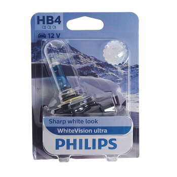 1 989 р. Лампа 12V HB4 51W P22d блистер (1шт.) White Vision Ultra PHILIPS PHILIPS 9006wvuбл  с доставкой в г. Кемерово. Увеличить фотографию 1