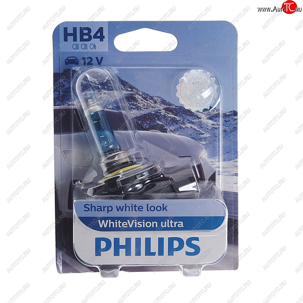 1 989 р. Лампа 12V HB4 51W P22d блистер (1шт.) White Vision Ultra PHILIPS PHILIPS 9006wvuбл  с доставкой в г. Кемерово
