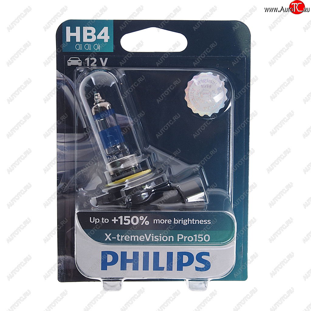 1 979 р. Лампа 12V HB4 51W P22d +150% блистер (1шт.) X-Treme Vision Pro 150 PHILIPS PHILIPS 9006xvproбл  с доставкой в г. Кемерово