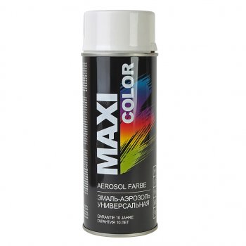 429 р. Краска белая аэрозоль 400мл MAXI COLOR MAXI COLOR 9010mx  с доставкой в г. Кемерово. Увеличить фотографию 1