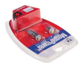 145 р. Лампа светодиодная 12V T4W BA9s 6000K блистер (2шт.) с тестером MEGAPOWER MEGAPOWER-AUTOMOTIVE 90124w-2блт  с доставкой в г. Кемерово. Увеличить фотографию 2