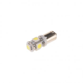 47 р. Лампа светодиодная 12V T4W BA9s 6000K 5 светодиодов MEGAPOWER MEGAPOWER-AUTOMOTIVE 90125w  с доставкой в г. Кемерово. Увеличить фотографию 1