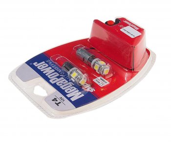269 р. Лампа светодиодная 12V T4W BA9s 6000K 5 светодиодов блистер (2шт.) с тестером MEGAPOWER MEGAPOWER-AUTOMOTIVE 90125w-2блт  с доставкой в г. Кемерово. Увеличить фотографию 2