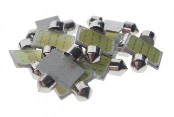 31 р. Лампа светодиодная 12V C10W SV8.5-8 31мм 6000K COB White MEGA ELECTRIC MEGA ELECTRIC 90131  с доставкой в г. Кемерово. Увеличить фотографию 1