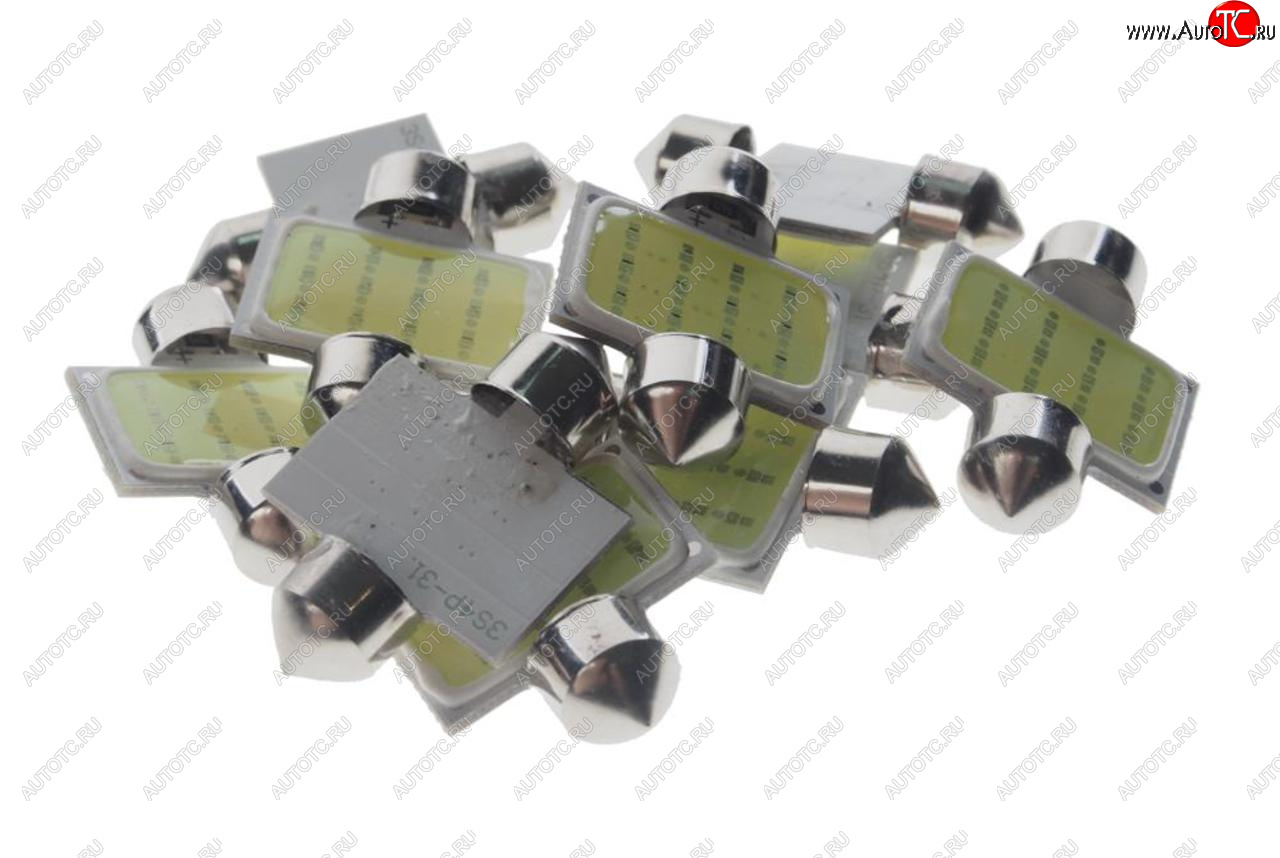 31 р. Лампа светодиодная 12V C10W SV8.5-8 31мм 6000K COB White MEGA ELECTRIC MEGA ELECTRIC 90131  с доставкой в г. Кемерово