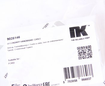 859 р. Трос стояночного тормоза FORD Focus (04-08),C-Max (10-) задний NK NK 9025146  с доставкой в г. Кемерово. Увеличить фотографию 2