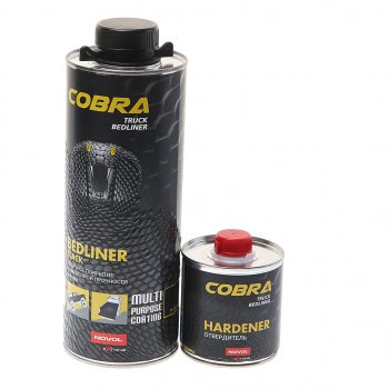 3 299 р. Антигравий черный сверхпрочное покрытие COBRA 600мл с отвердителем 0.2л NOVOL NOVOL 90363  с доставкой в г. Кемерово. Увеличить фотографию 1