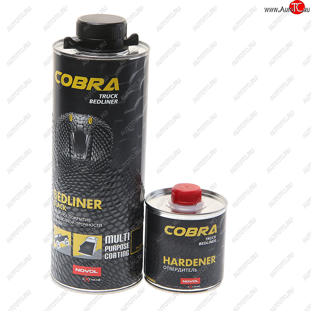 3 299 р. Антигравий черный сверхпрочное покрытие COBRA 600мл с отвердителем 0.2л NOVOL NOVOL 90363  с доставкой в г. Кемерово