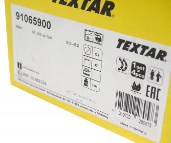 2 699 р. Колодки тормозные задние барабанные (4шт.) TEXTAR Nissan Teana 1 J31 дорестайлинг (2003-2005)  с доставкой в г. Кемерово. Увеличить фотографию 3