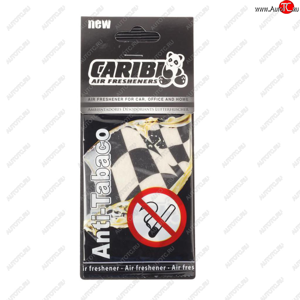 92 р. Ароматизатор подвесной пластина (анти-табак) Formula-1 CARIBI CARIBI 91503  с доставкой в г. Кемерово
