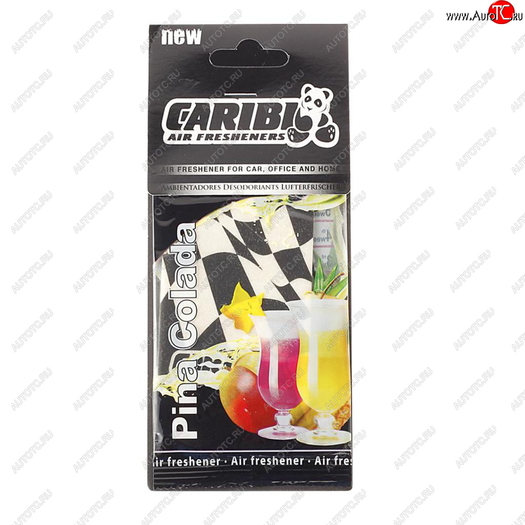 92 р. Ароматизатор подвесной пластина (пина колада) Formula-1 CARIBI CARIBI 91510  с доставкой в г. Кемерово