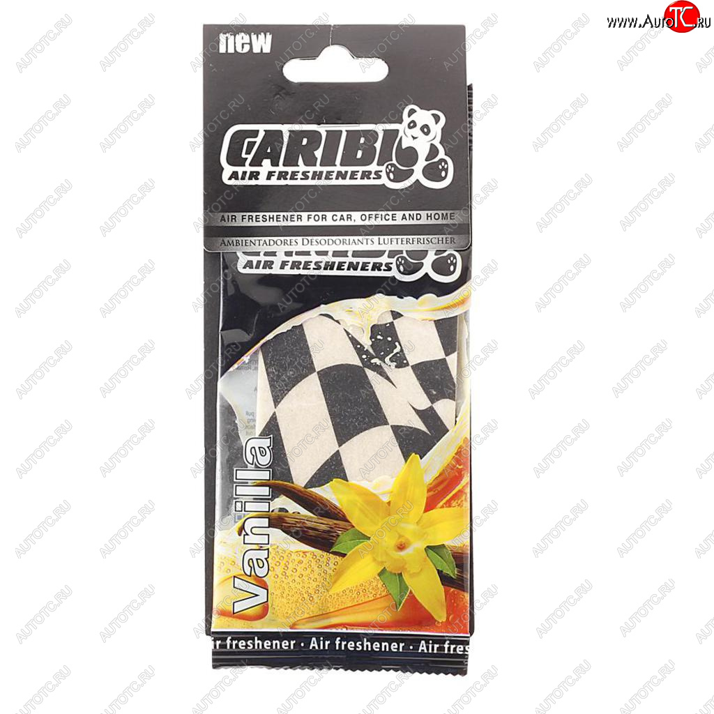 92 р. Ароматизатор подвесной пластина (ваниль) Formula-1 CARIBI CARIBI 91558  с доставкой в г. Кемерово