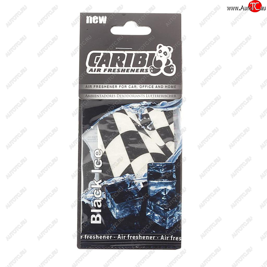 92 р. Ароматизатор подвесной пластина (черный лед) Formula-1 CARIBI CARIBI 91589  с доставкой в г. Кемерово