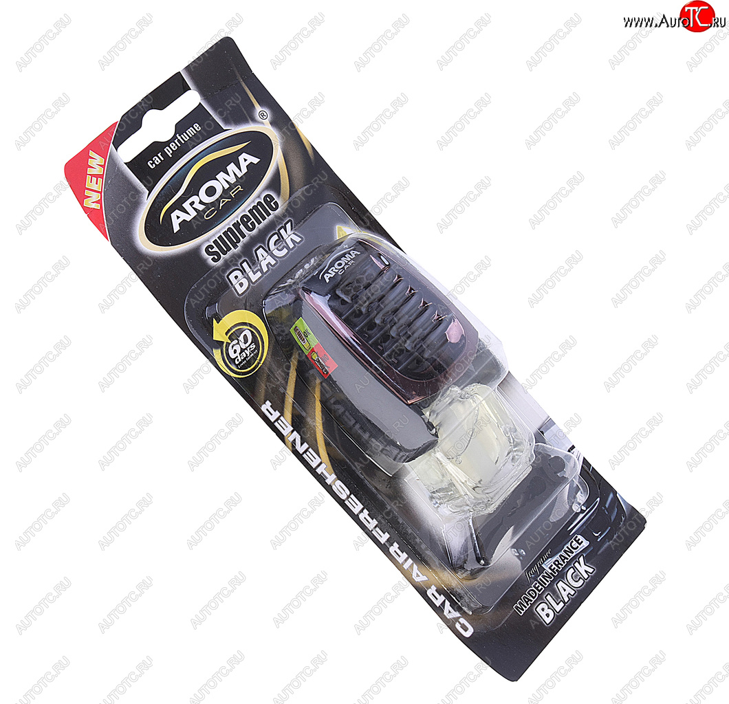 359 р. Ароматизатор на дефлектор жидкостный (блэк одеколон) 7мл Supreme AROMA CAR AROMA CAR 92050 AROMA CAR 92050  с доставкой в г. Кемерово